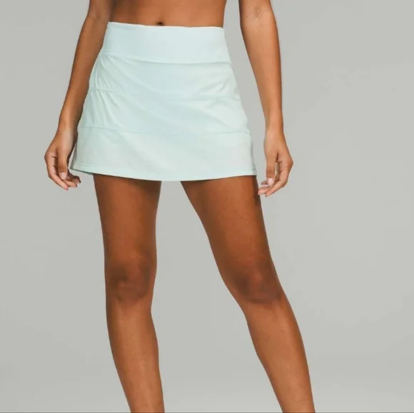 Lululemon Pace Rival Mid-Rise Skirt 15" Length *TallDelicate Mint Size 14 - Picture 1 of 12